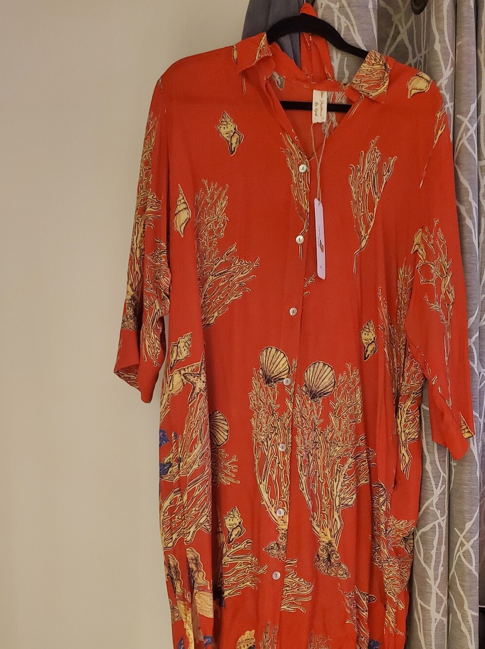 Moda Postiano Orange Coral Beach Dress